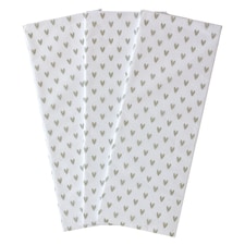 Tesco Grey Hearts Tissue 3 Pack