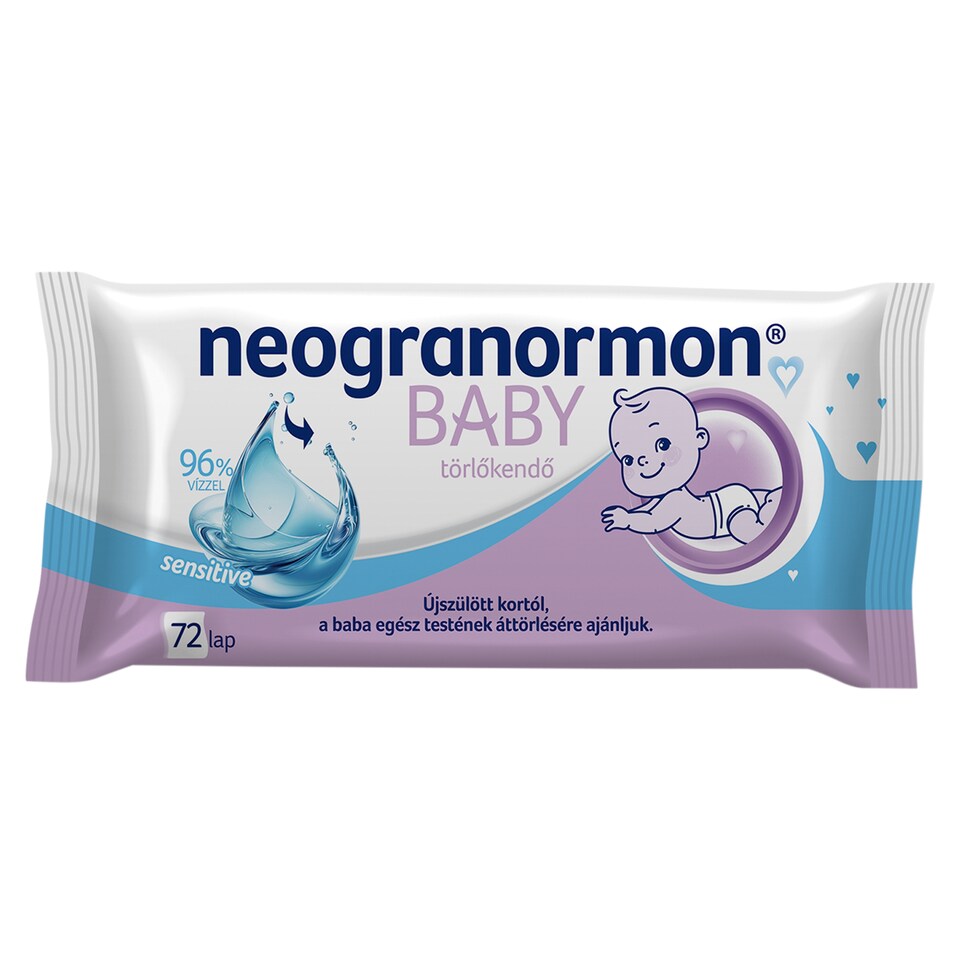 Neogranormon Baby Sensitive törlőkendő 72 lap  1. kép
