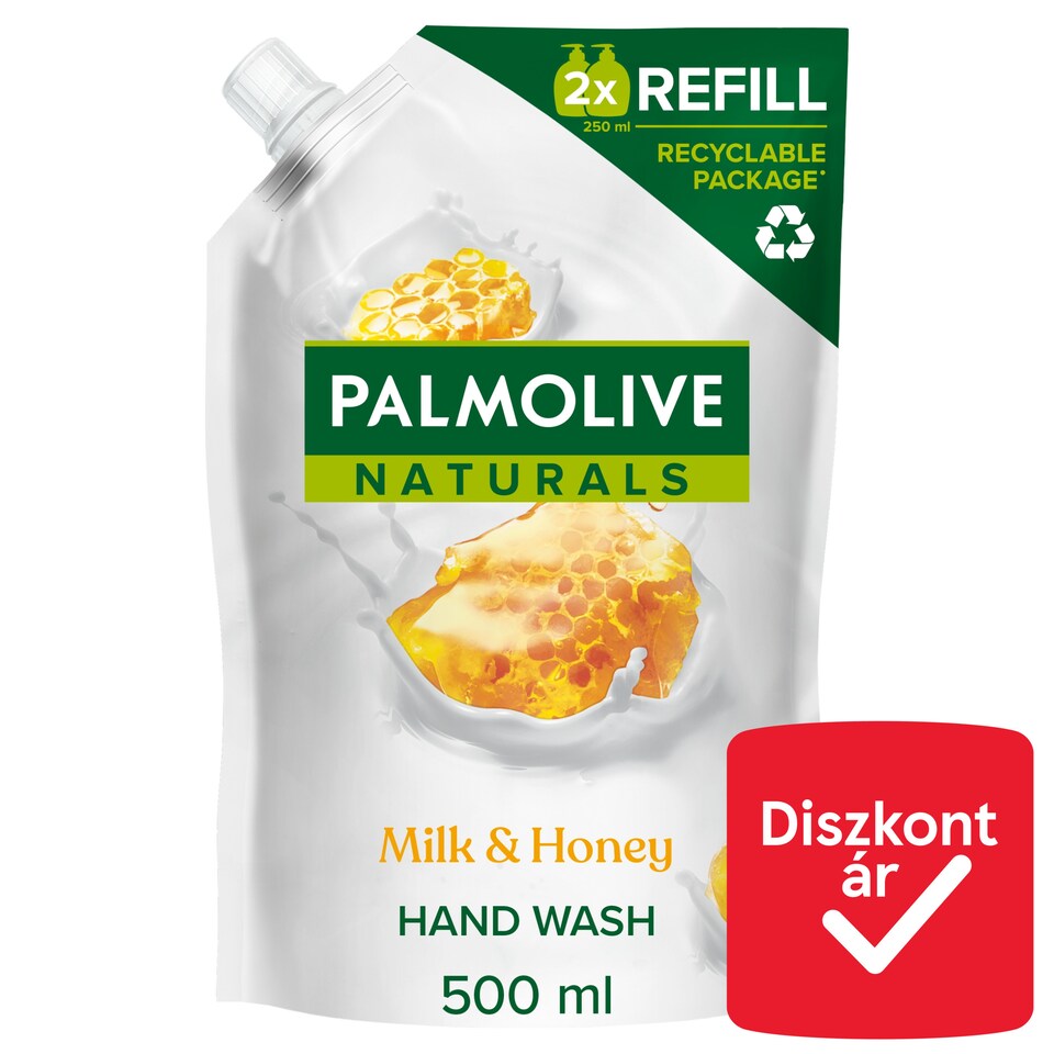 Palmolive Naturals Milk & Honey folyékony szappan utántöltő 500 ml  1. kép