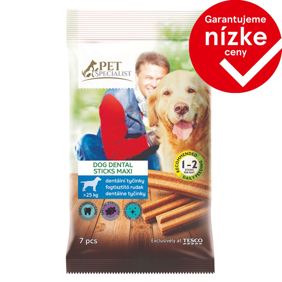 Tesco Pet Specialist Dentálne tyčinky maxi 7 ks 270 g