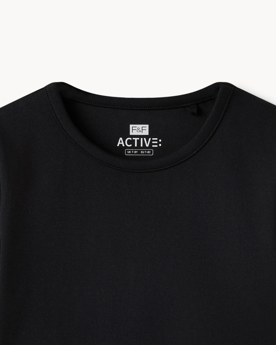 image 1 of F&F Active Girls Crop Top in Black