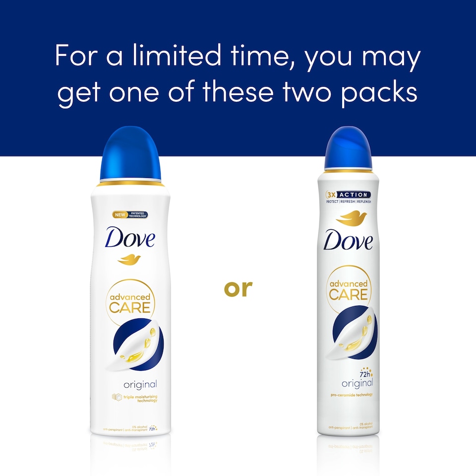 image 1 of Dove Women Original 72h Advanced Care Antiperspirant Deodorant 200ml