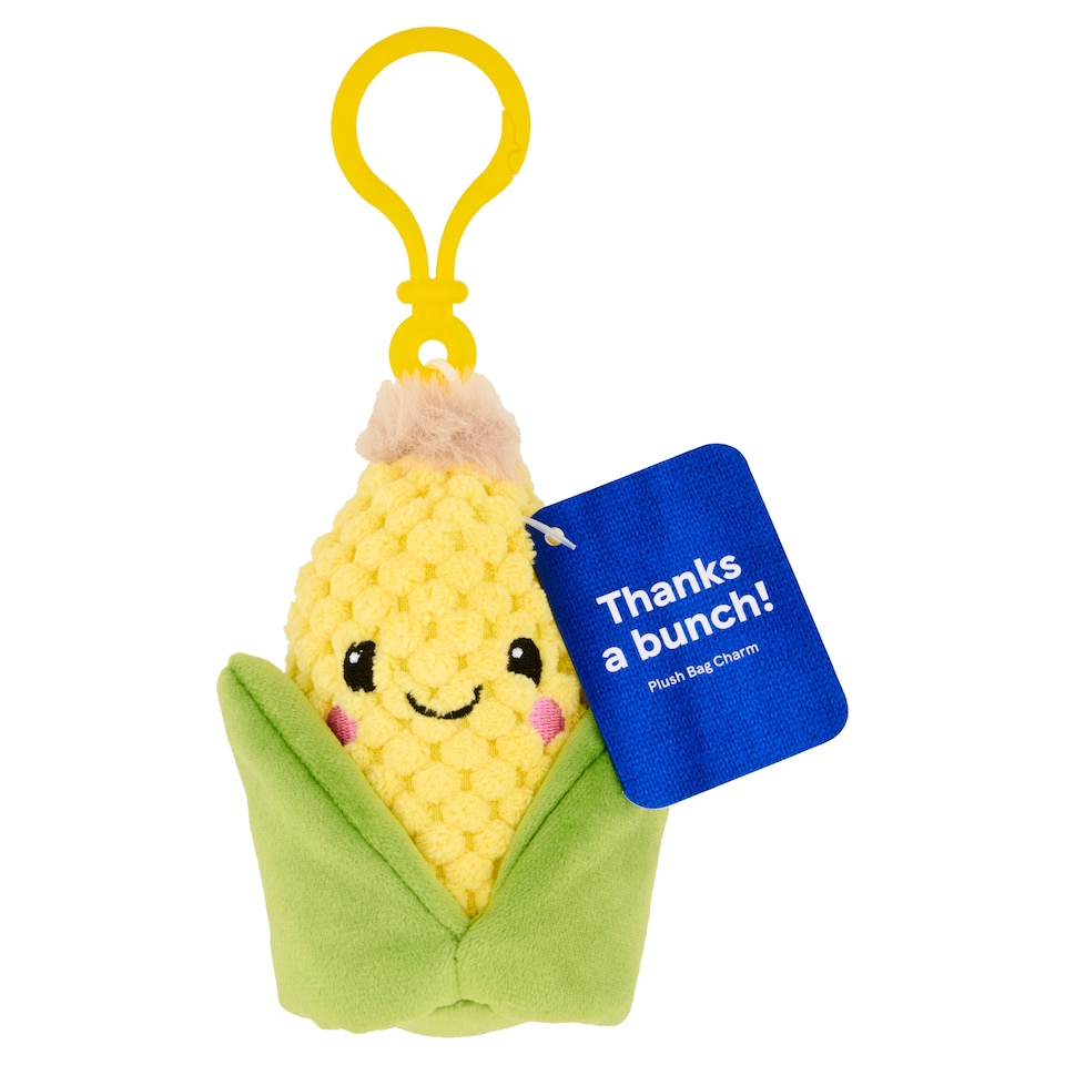 image 1 of Tesco Fruit And Vegetable Plush Bag Charm Assortment