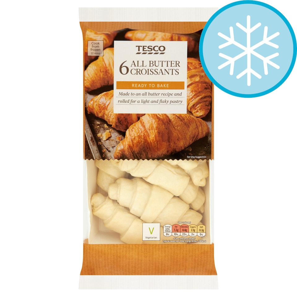 Tesco 6 All Butter Croissant 270G