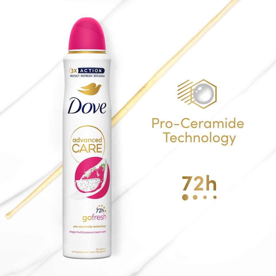 image 1 of Dove Advanced Care 72h Go Fresh Dragonfruit & Coconut Cream Anti-perspirant 200ml