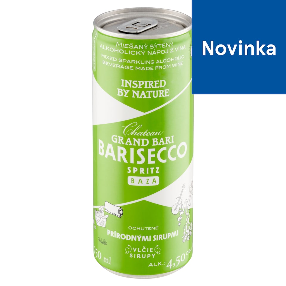 Chateau GRAND BARI Barisecco Spritz Baza miešaný sýtený alkoholický nápoj z vína 250 ml