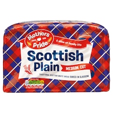Mothers Pride Scottish Plain Medium Cut White Bread 800g