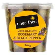 Unearthed Rosemary & Black Pepper Olives 342g