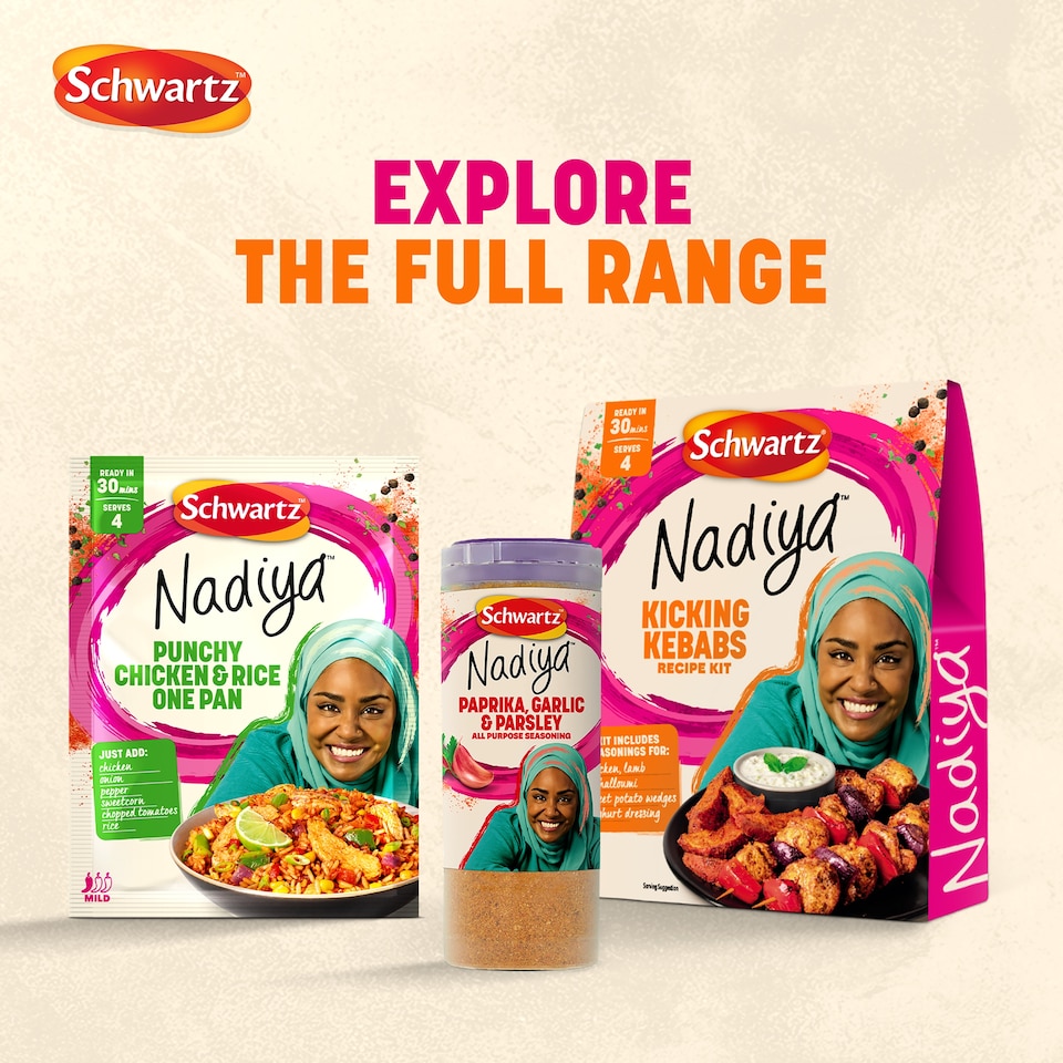 image 1 of Schwartz Nadiya Kicking Kebabs Recipe Kit 75g