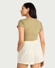 image 3 of F&F Pure Cotton Rope Belt Shorts in Cream