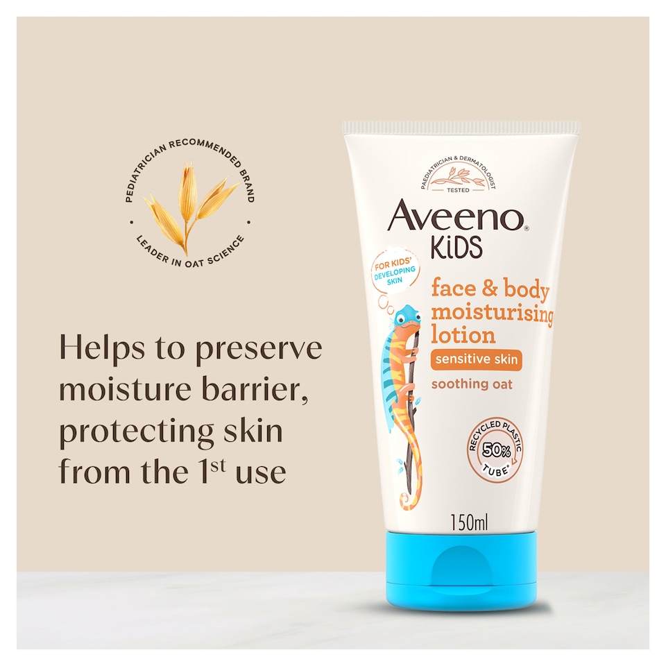 image 1 of Aveeno Kids Moisturising Face & Body Lotion Kids Moisturiser 150ml