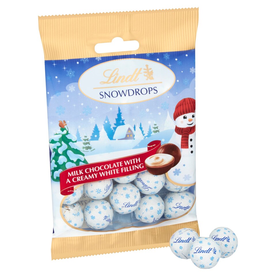 image 1 of Lindt Milk Chocolate Snow Drops 100G