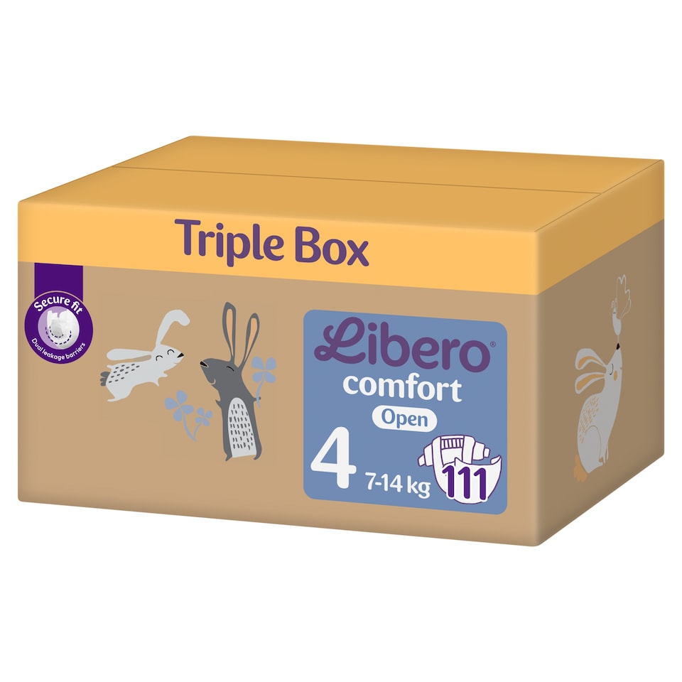 Libero Comfort Triple Box pelenka, méret: 4, 7-14 kg, 111 db  1. kép