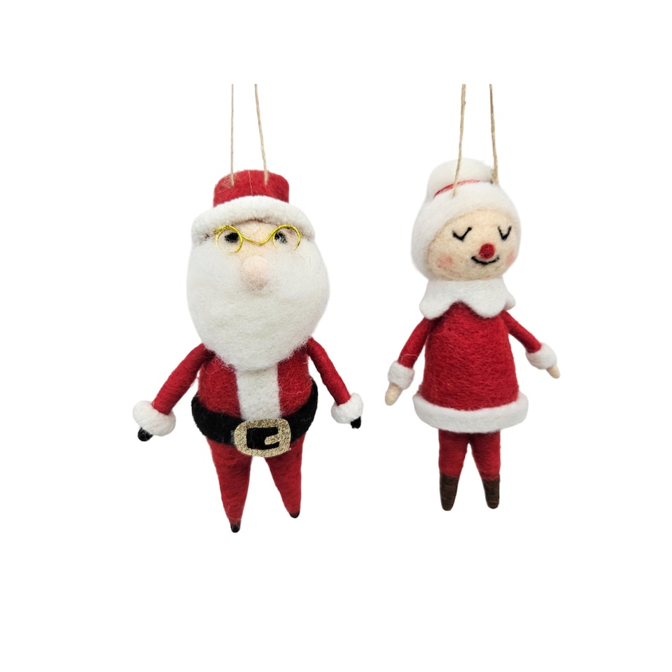 Tesco Mr & Mrs Claus Hanging Christmas Decoration
