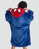 image 3 of Marvel Spider-Man Fleece Pyjama Hoodie in Blue Multi