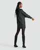 image 4 of F&F Sequin Embellished Knit High Neck Dress in Black