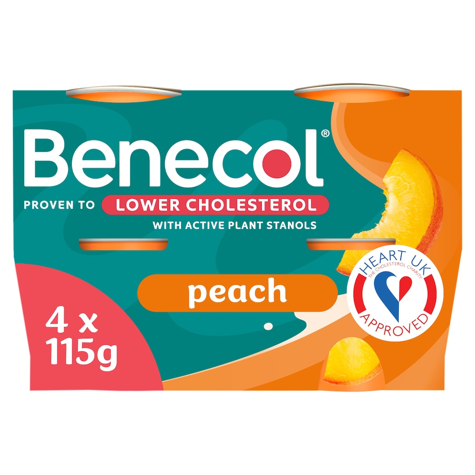 image 1 of Benecol Peach Yogurt 4x115g