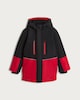 image 4 of F&F Boys Colour Block Hooded Waterproof Jacket in Red
