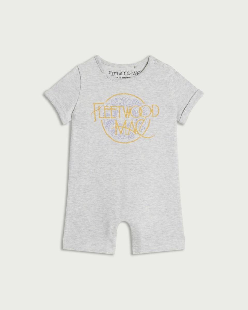 image 1 of Fleetwood Mac Pure Cotton Romper in Grey