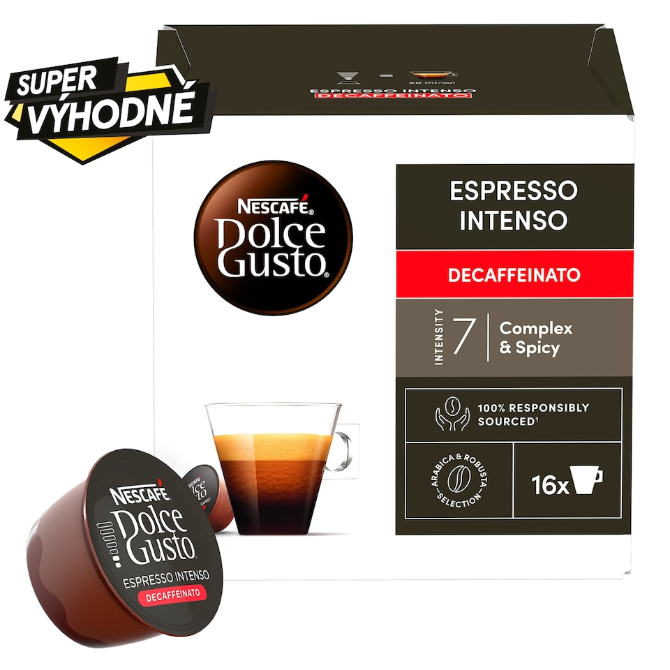 Obrázek 1 pro produkt NESCAFÉ Dolce Gusto Espresso Intenso Decaffeinato - kávové kapsle - 16 kapslí v balení
