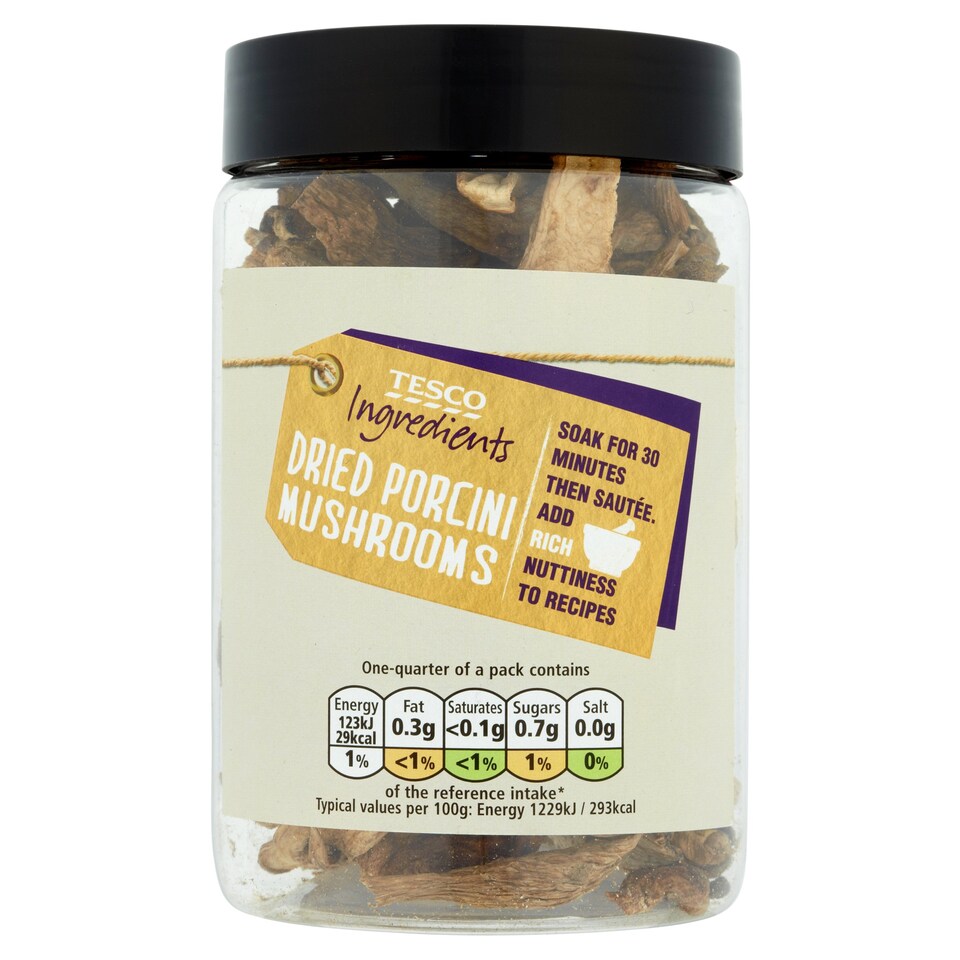 Tesco Ingredient Dried Porcini Mushrooms 40G
