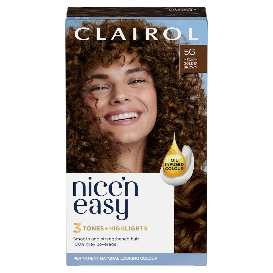 image 1 of Clairol Nice ‘N Easy Medium Golden Brown 5G Hair Dye