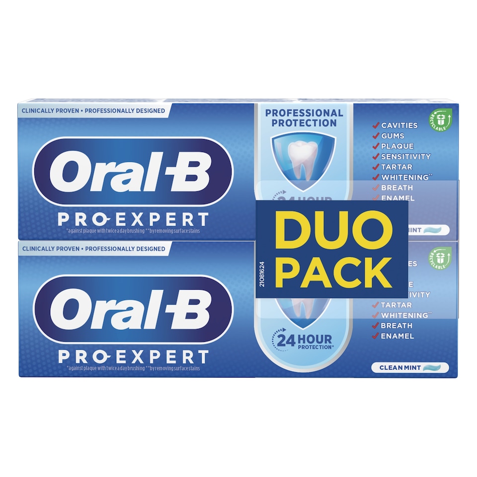 Oral-B Pro-Expert Professional Protection Fogkrém, 2x75 ml  1. kép