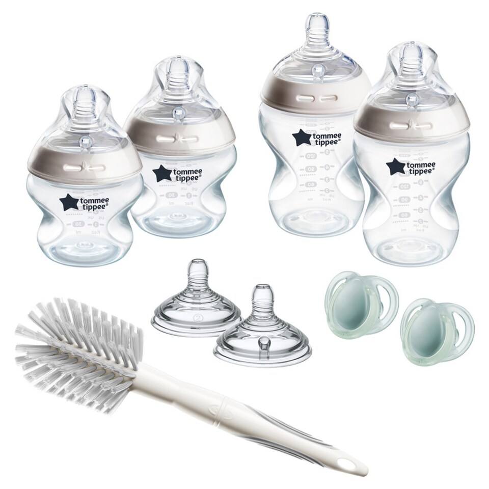 image 1 of Tommee Tippee Natural Start Newborn Starter Set, Slow & Medium-Flow, Mixed Sizes