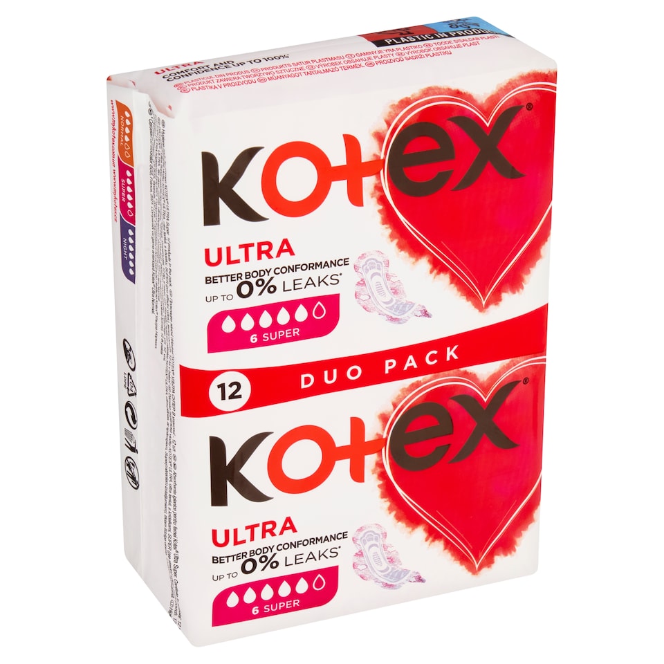 image 1 of Kotex Ultra Super dámske hygienické vložky 12 ks
