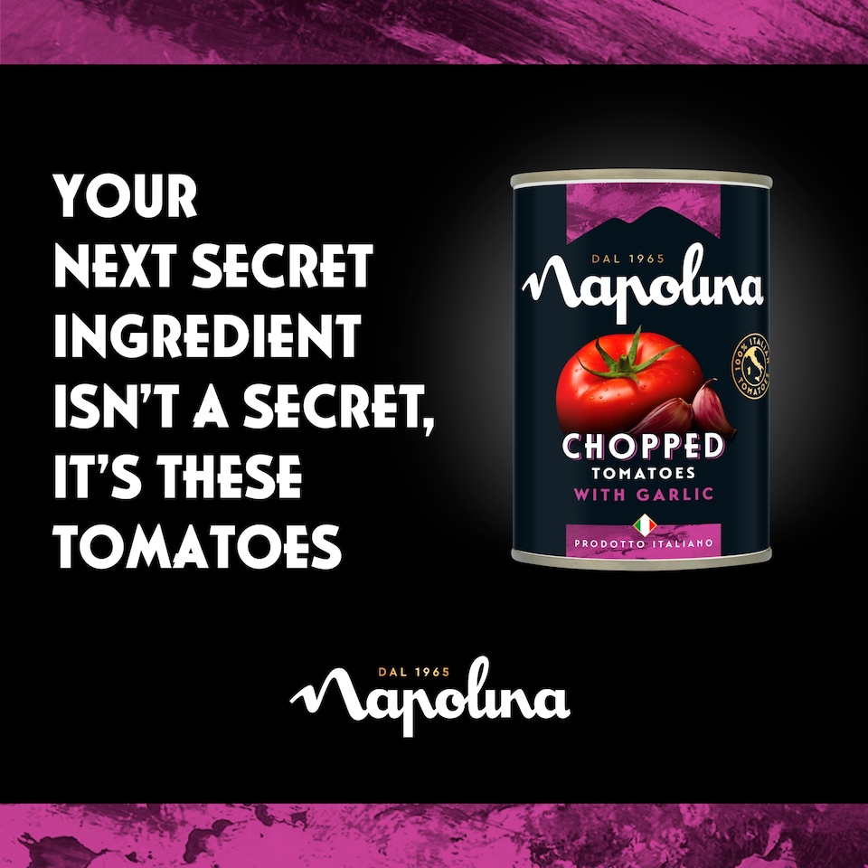 image 1 of Napolina Chopped Tomatoes With Garlic 400G
