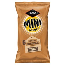 Jacobs Mini Cheddars Smoked Cheddars 6X25g