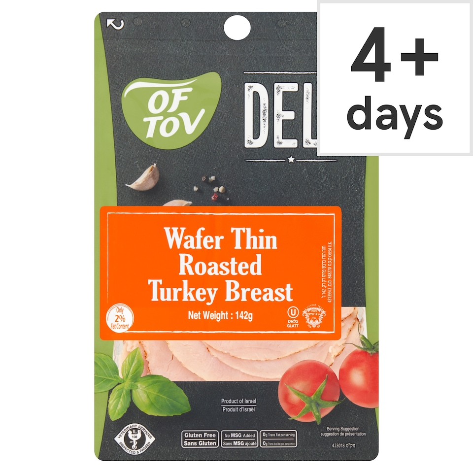 Of Tov Wafer Thin Honey Roasted Turkey Breast 142G