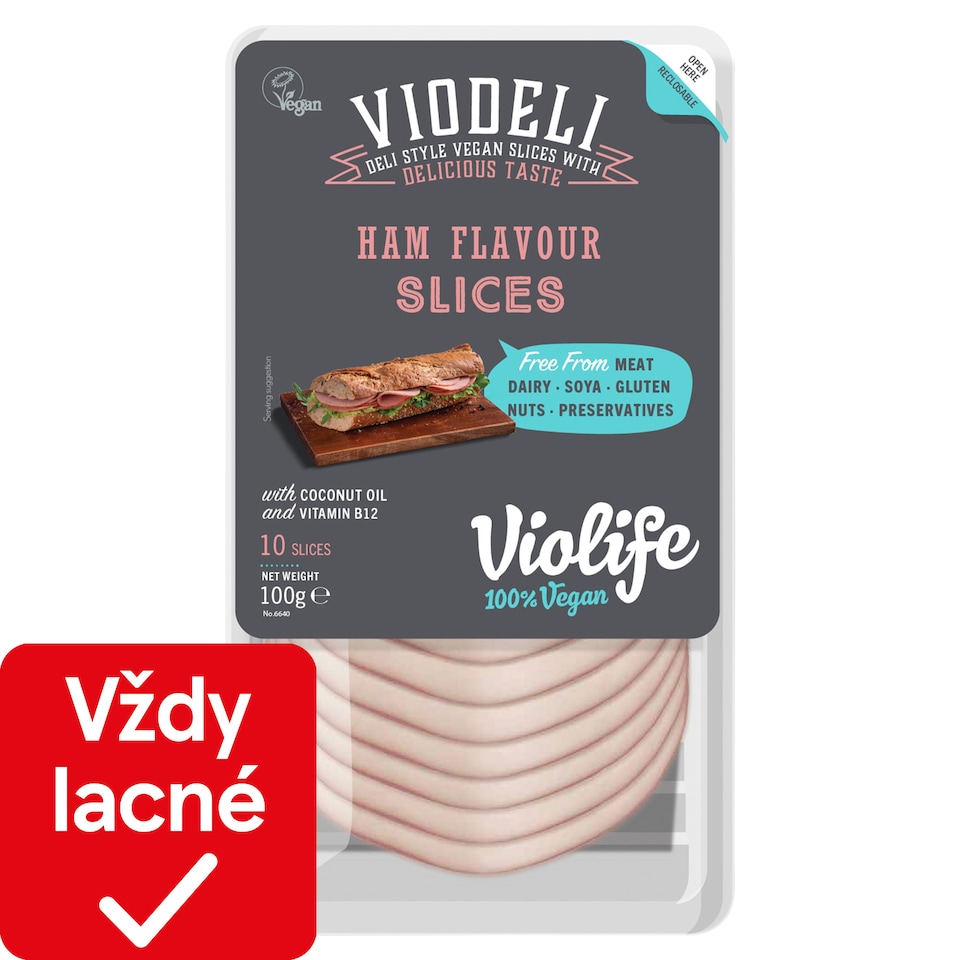 VIOLIFE Viodeli plátky s príchuťou šunky 100 g