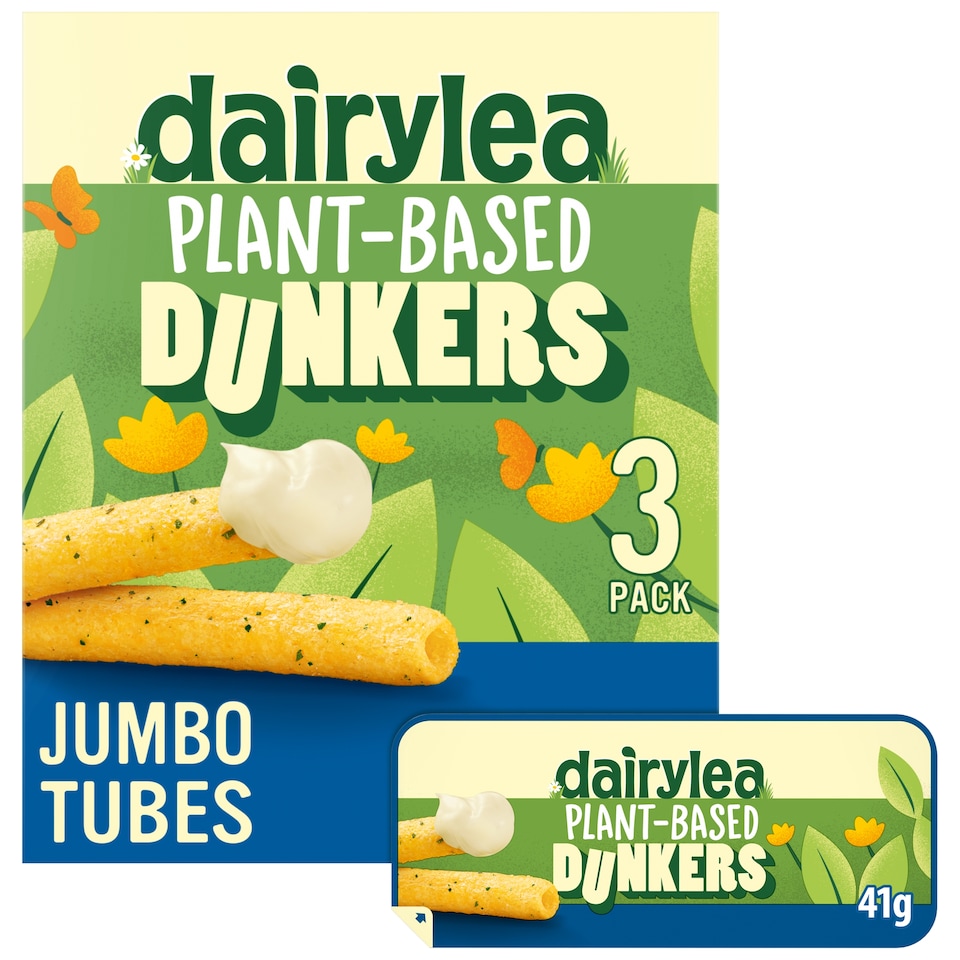 Dairylea Plant-Based Dunkers Jumbo Tubes 3 Pack 123g