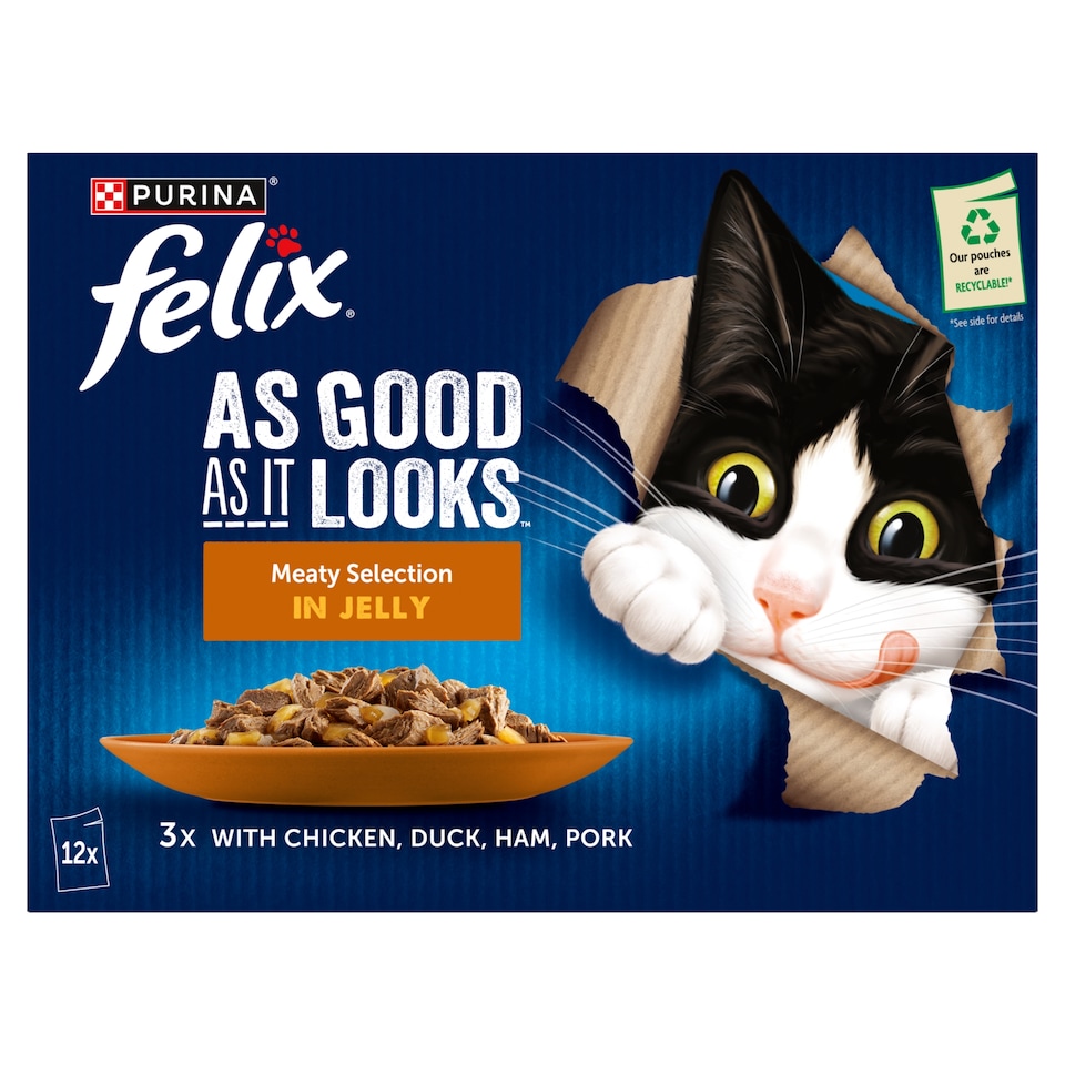 image 1 of Felix As Good As it Looks Meaty Selection in Jelly Wet Cat Food 12x85g