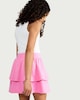 image 3 of F&F Girls Cotton Rich Tiered Skirt in Pink
