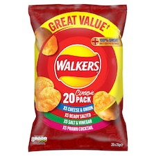 Walkers Classic Variety Multipack Crisps 20x25g