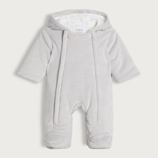 F&F Baby Striped Pramsuit in Multi Grey