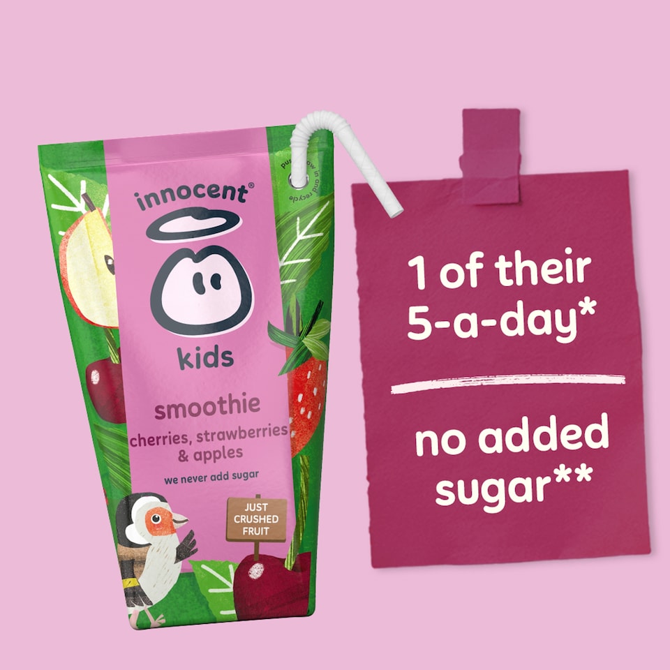 image 1 of innocent Kids Smoothies Cherries, Strawberries & Apples 4 x 150ml