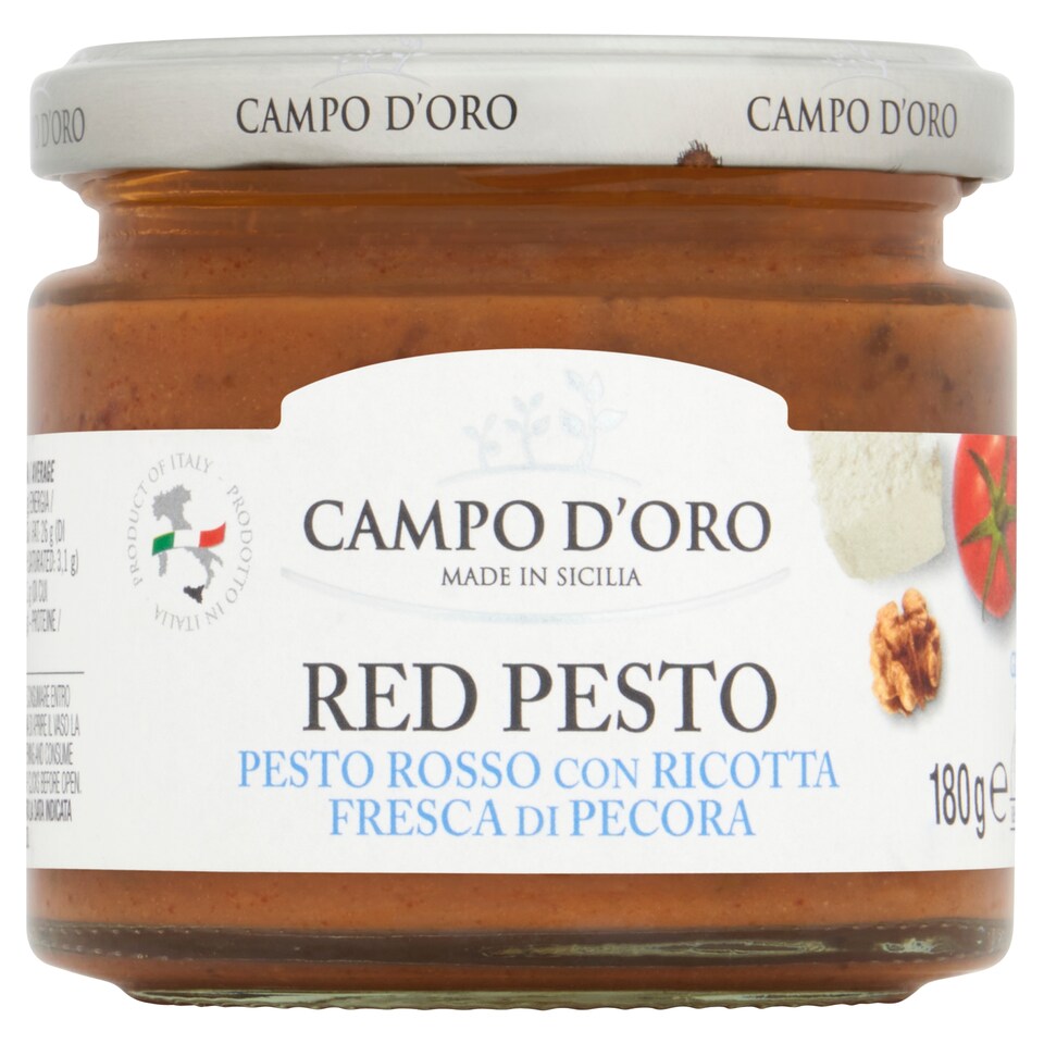 Campo D'oro Red Pesto with Fresh Sheep Ricotta Cheese 180g