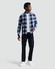 image 1 of F&F Pure Cotton Check Print Long Sleeved Shirt in Blue