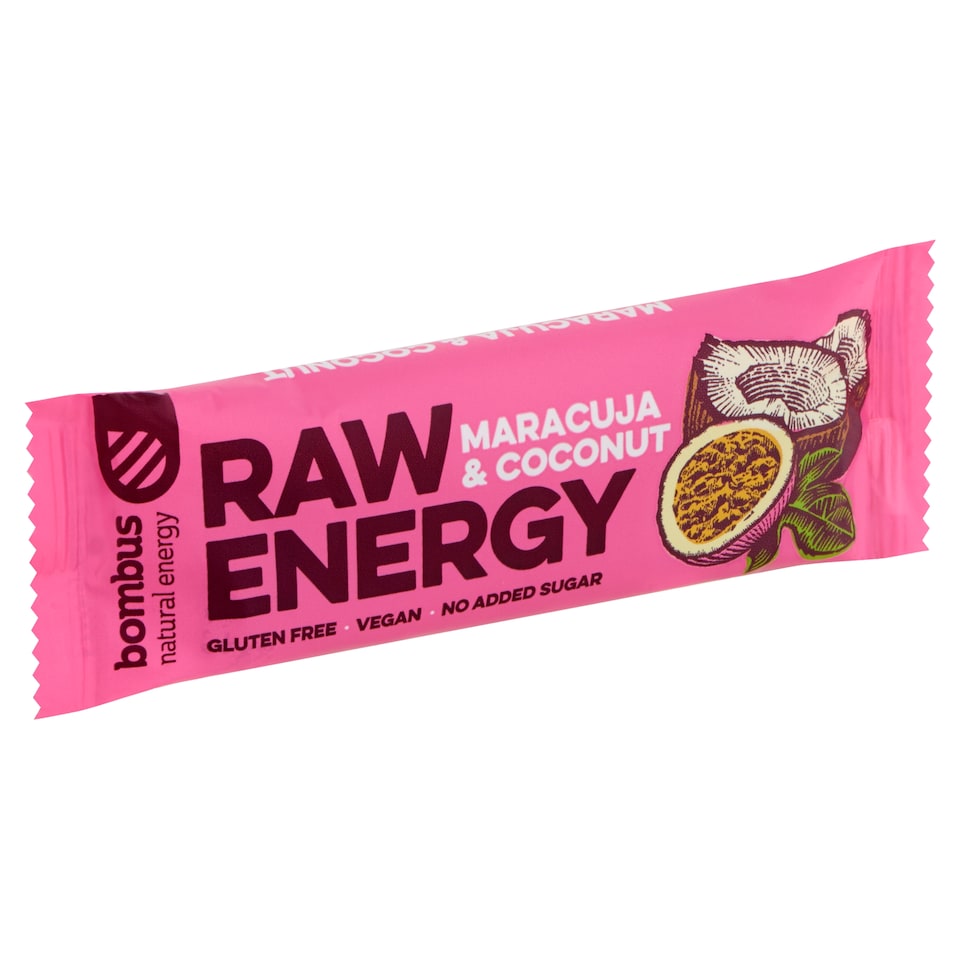 image 1 of bombus Raw Energy Maracuja & Coconut Fruit Bar 50 g