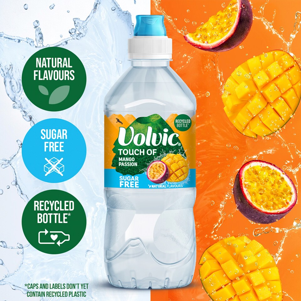 image 1 of Volvic Touch Of Fruit Mango & Passion Sugar Free Water 750Ml