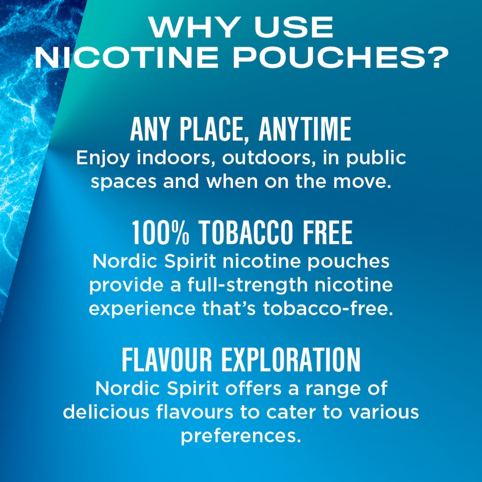 image 1 of Nordic Spirit Frosty Mint Max - Tobacco Free Nicotine Pouches 20 Pack 17mg 14g