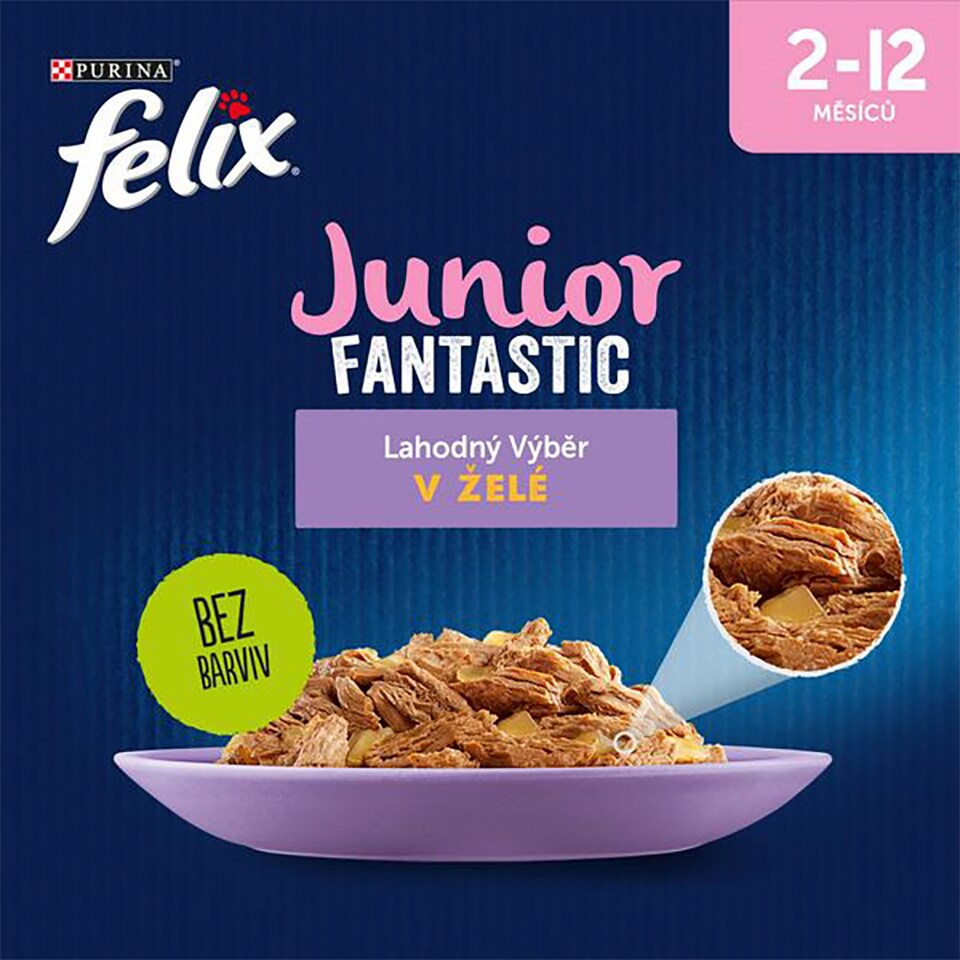 obrázok 1 z Felix Fantastic Junior kapsička pre mačiatka kura v želé 85 g