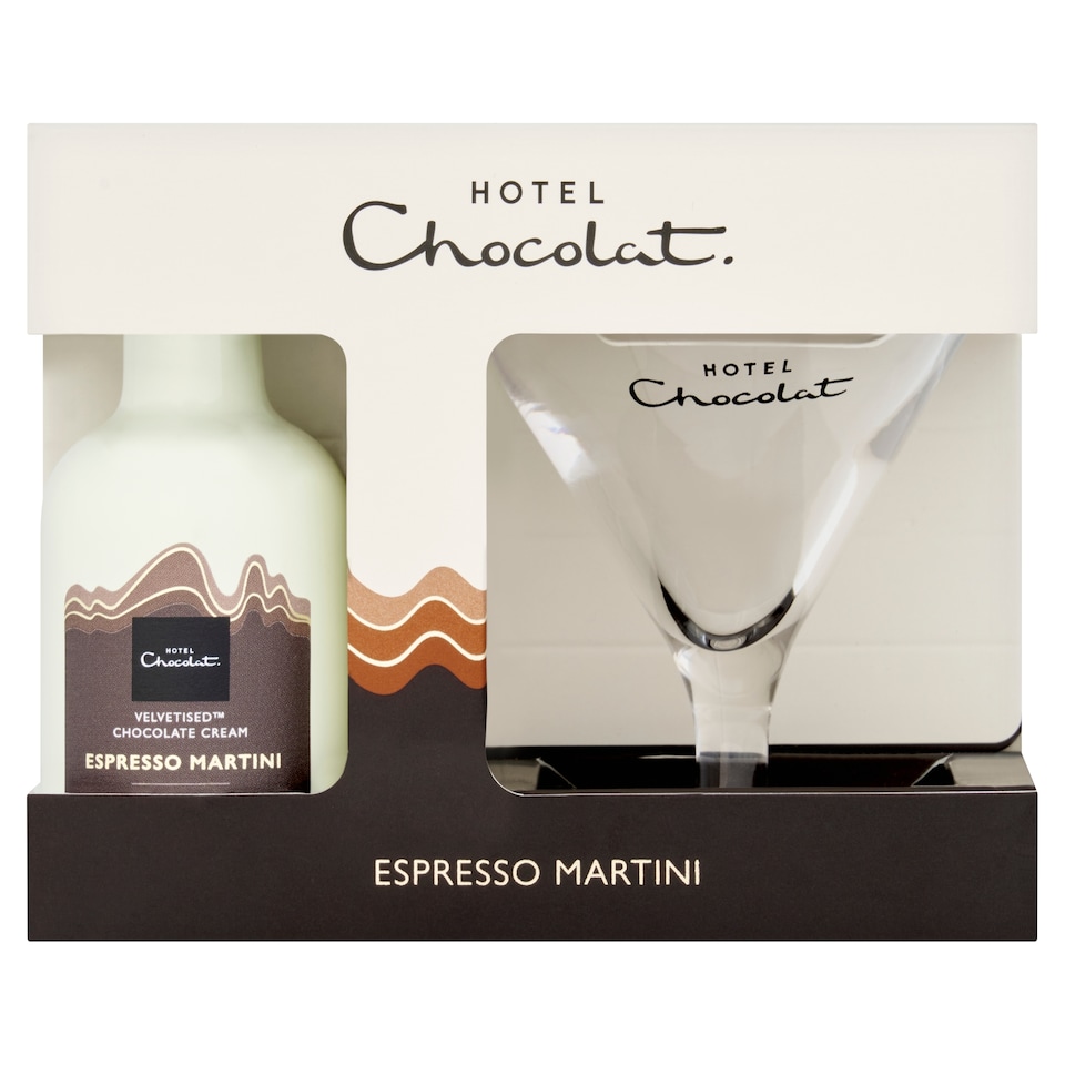 image 1 of HOTEL Chocolat Chocolate Cream Espresso Martini 5cl with Mini Martini Glass 