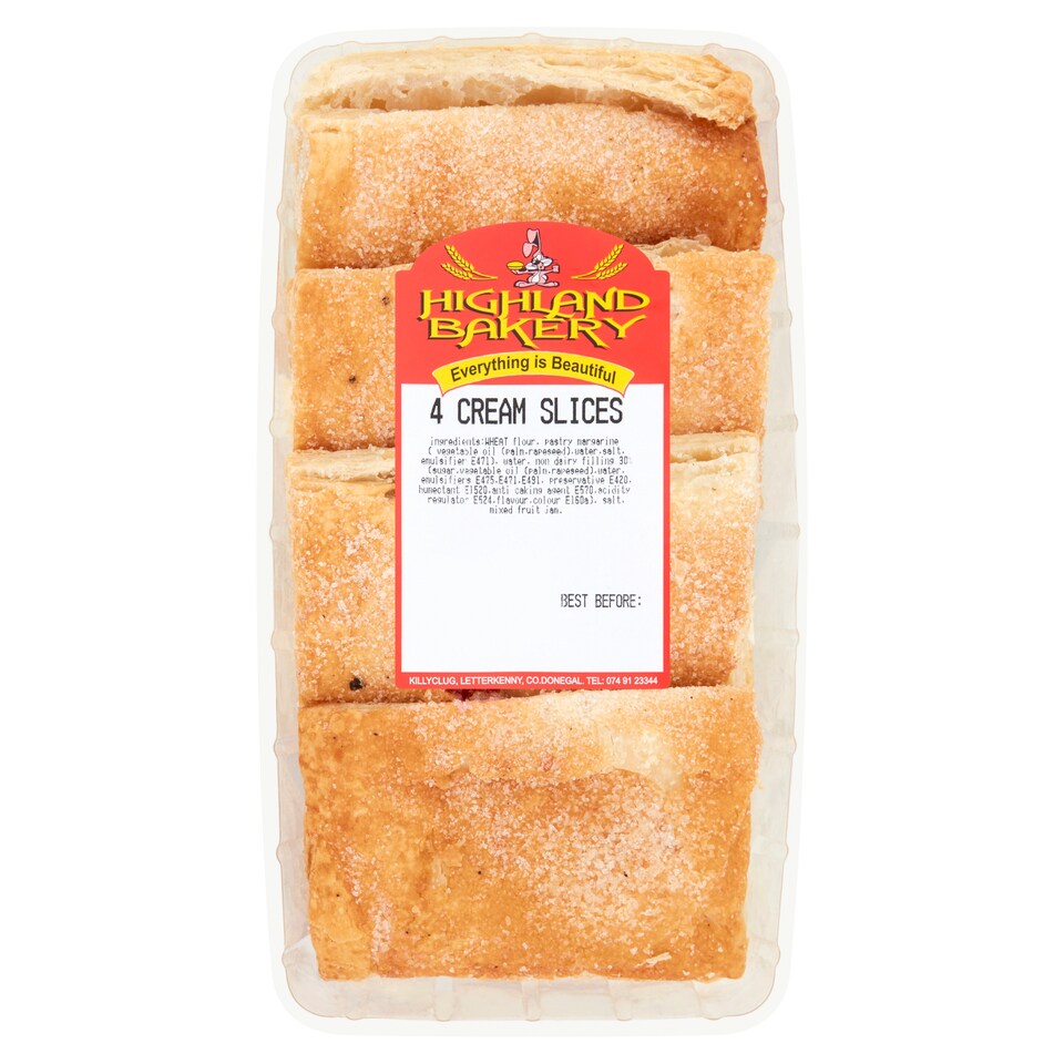 Highland Bakery Cream Slices 4Pack