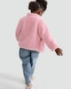 image 3 of F&F Girls Fleece Pocket Front Zip Up Jacket in Pink