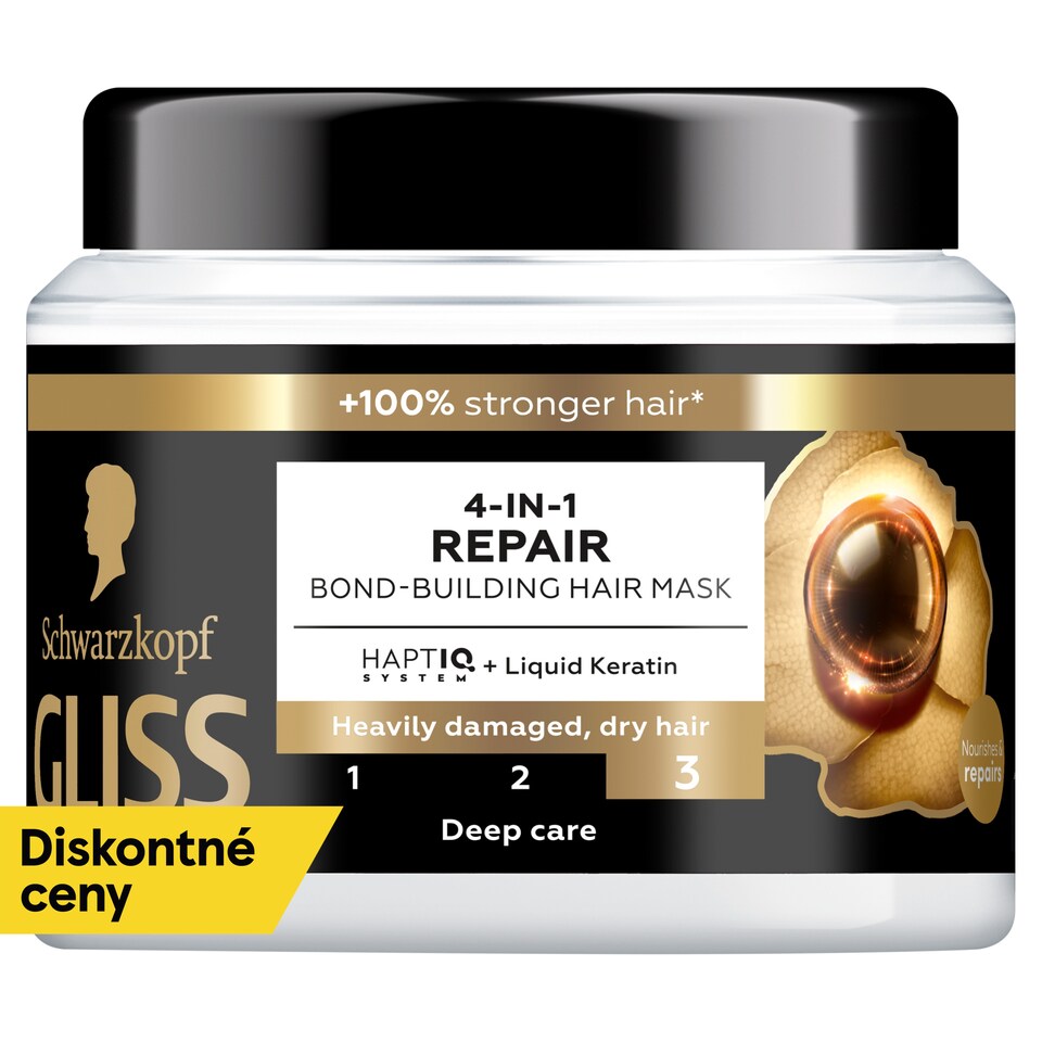 image 1 of Schwarzkopf Gliss 4 in 1 Repair Bond-Building Hair Mask 400 ml