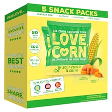 LOVE CORN Sour Cream & Chive Multipack 20g x 5